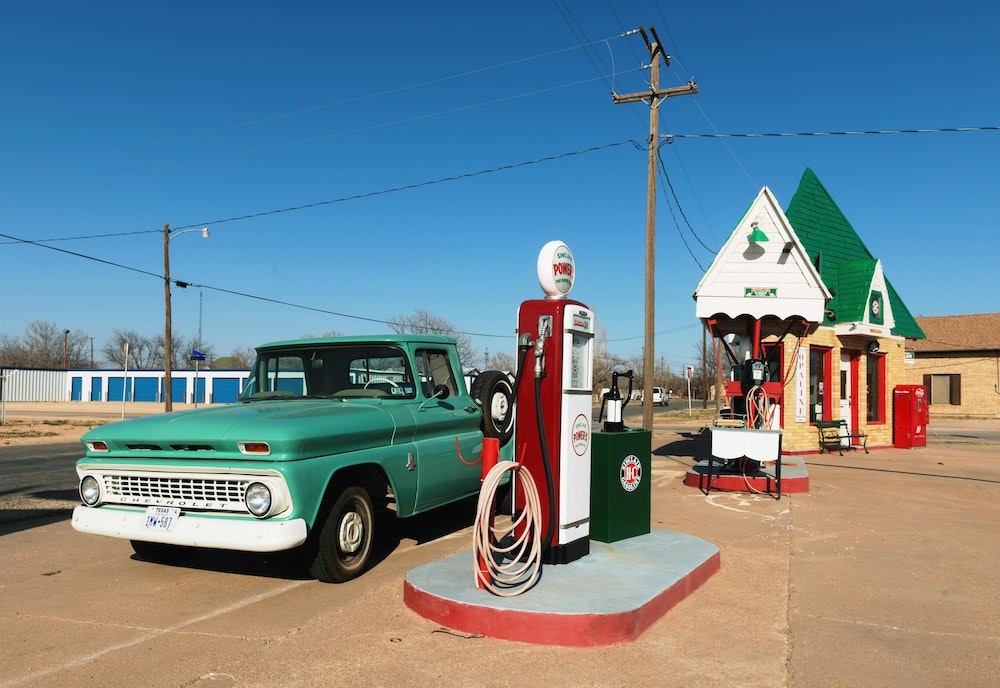 Old fashioned gas station