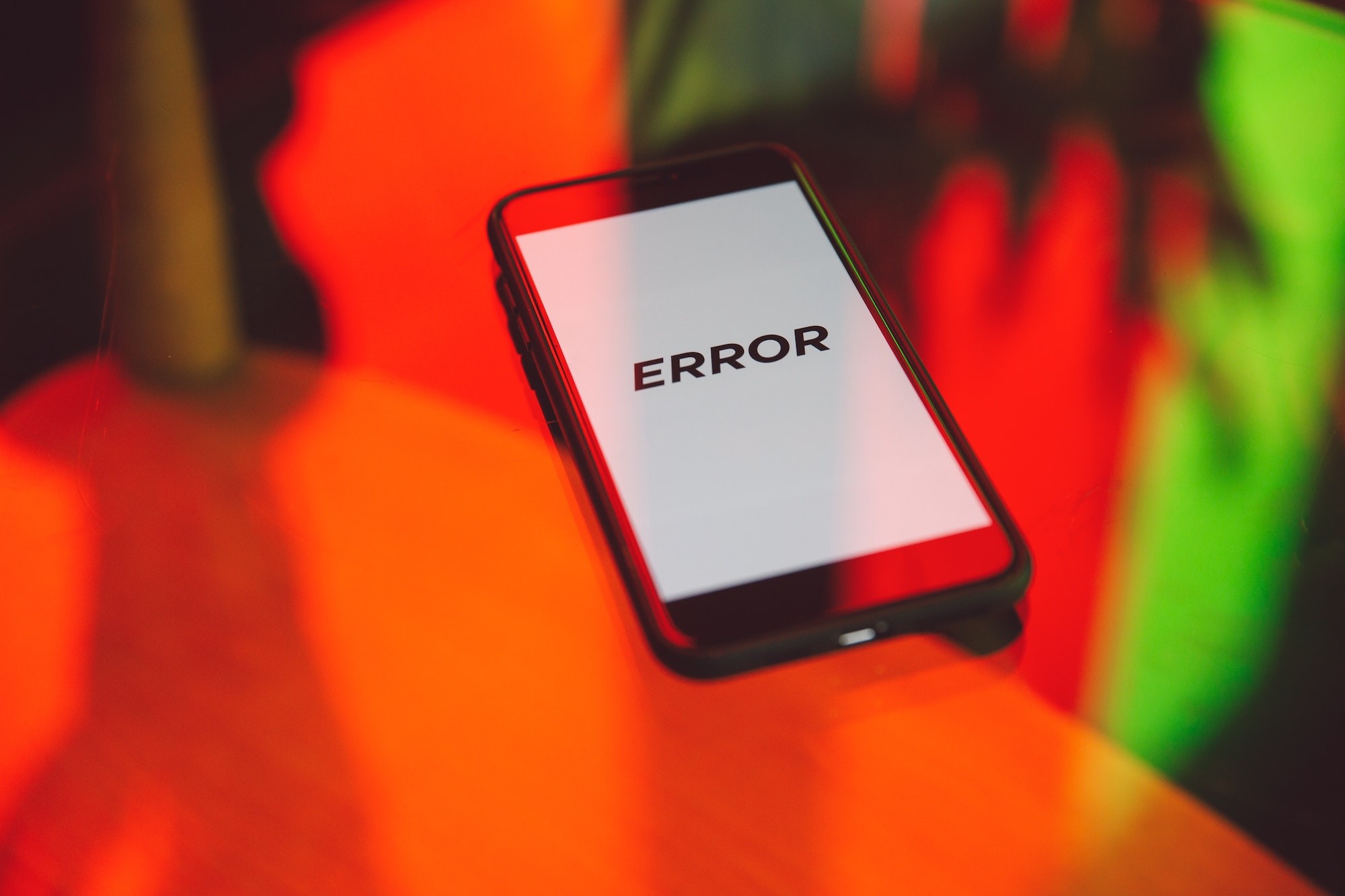Error on smartphone