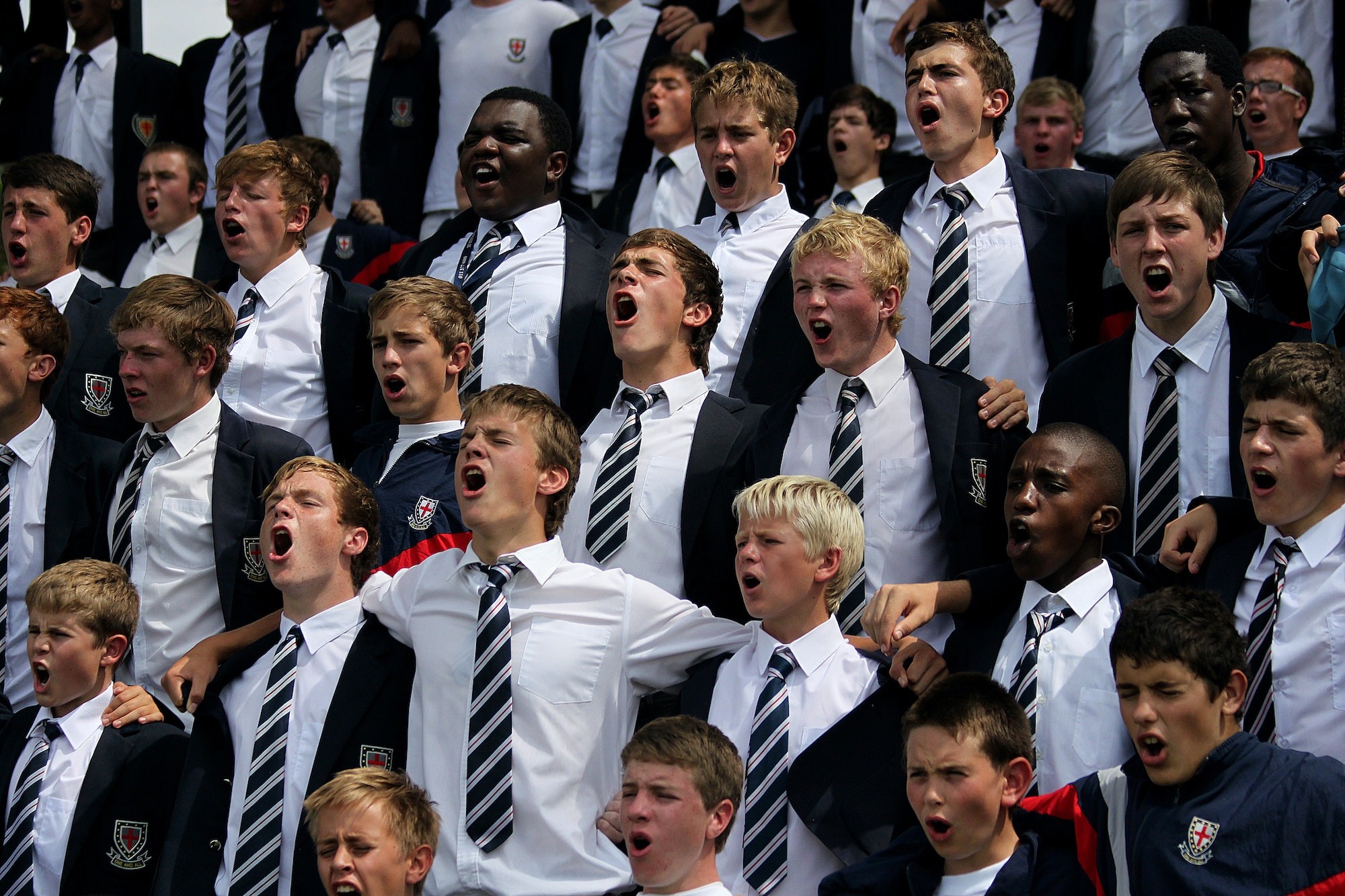 Boys screaming