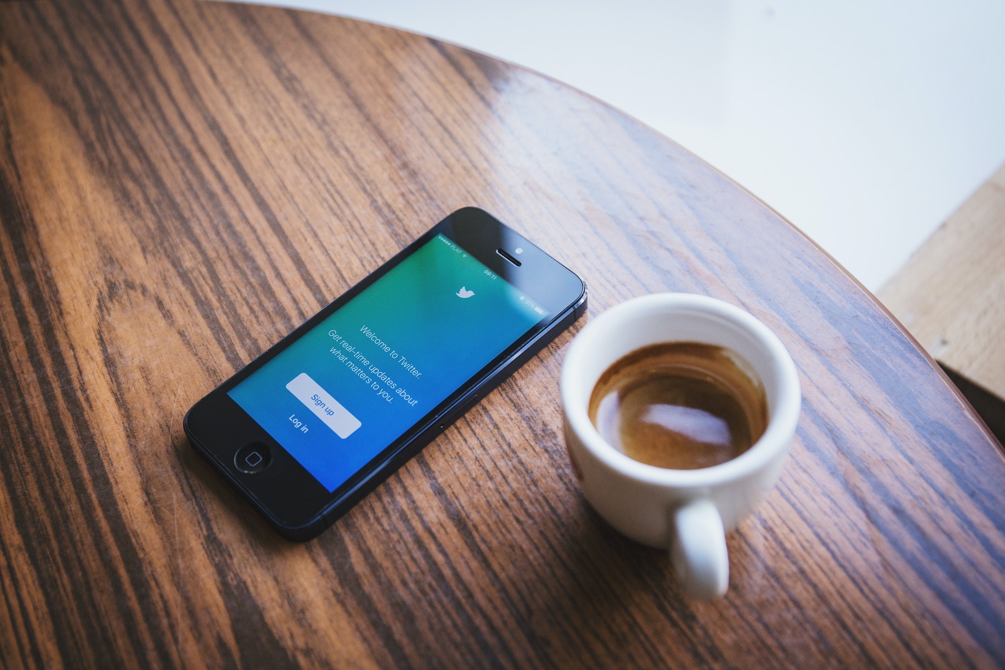 Coffee and smartphone