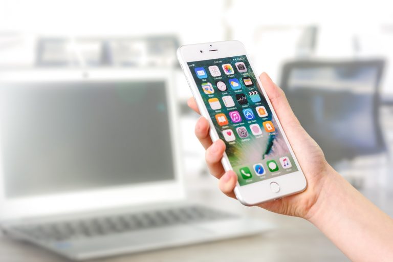 smart phone and laptop