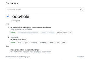 definition of loophole