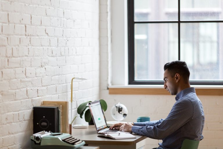 Man at desk