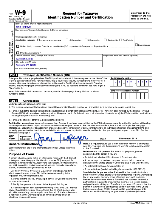 Taxes from a to z 2018 w is for w 9 | taxgirl W 9