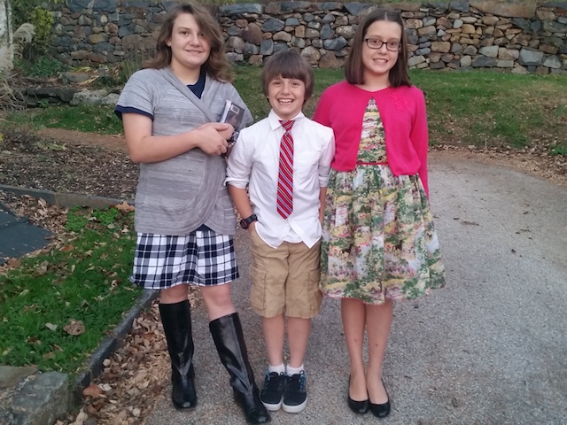 Kids dressed up