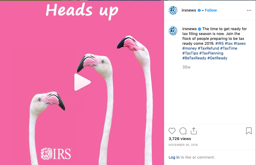 Irs news instagram
