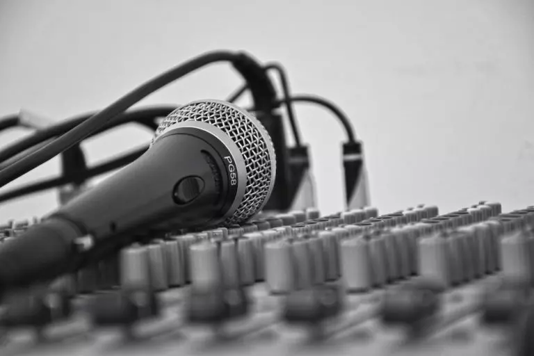 microphone and soundboard
