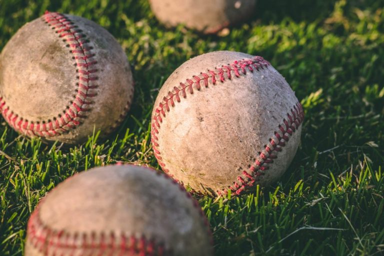 baseballs close up