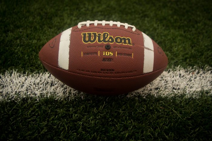 football on sideline