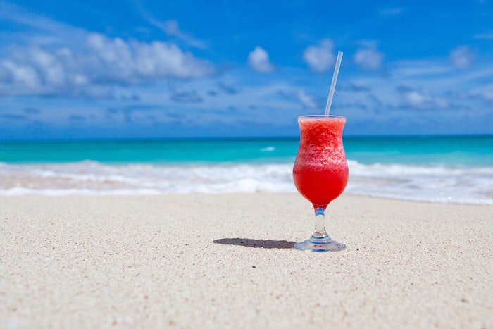 daiquiri on a beach
