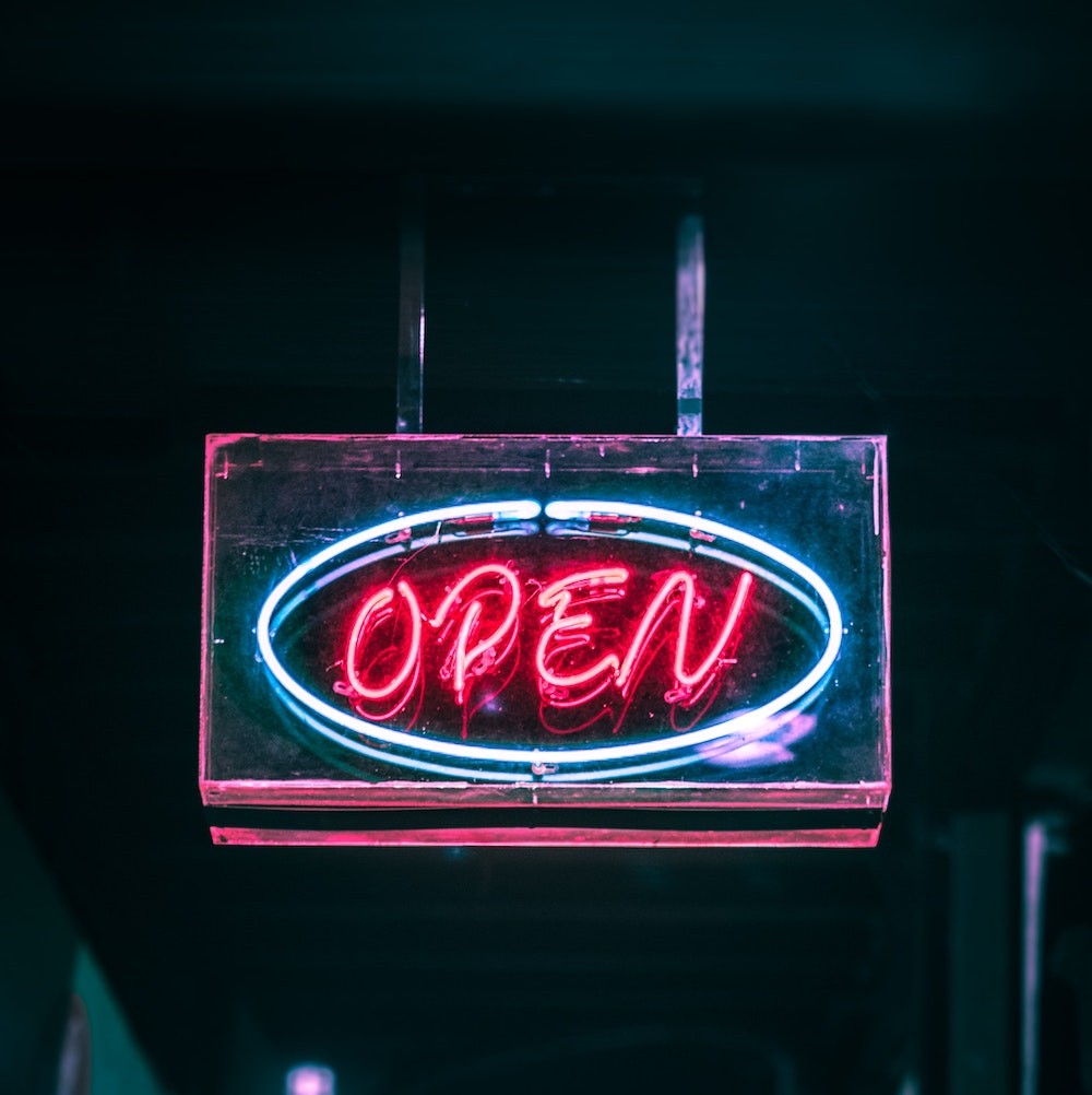 Open sign
