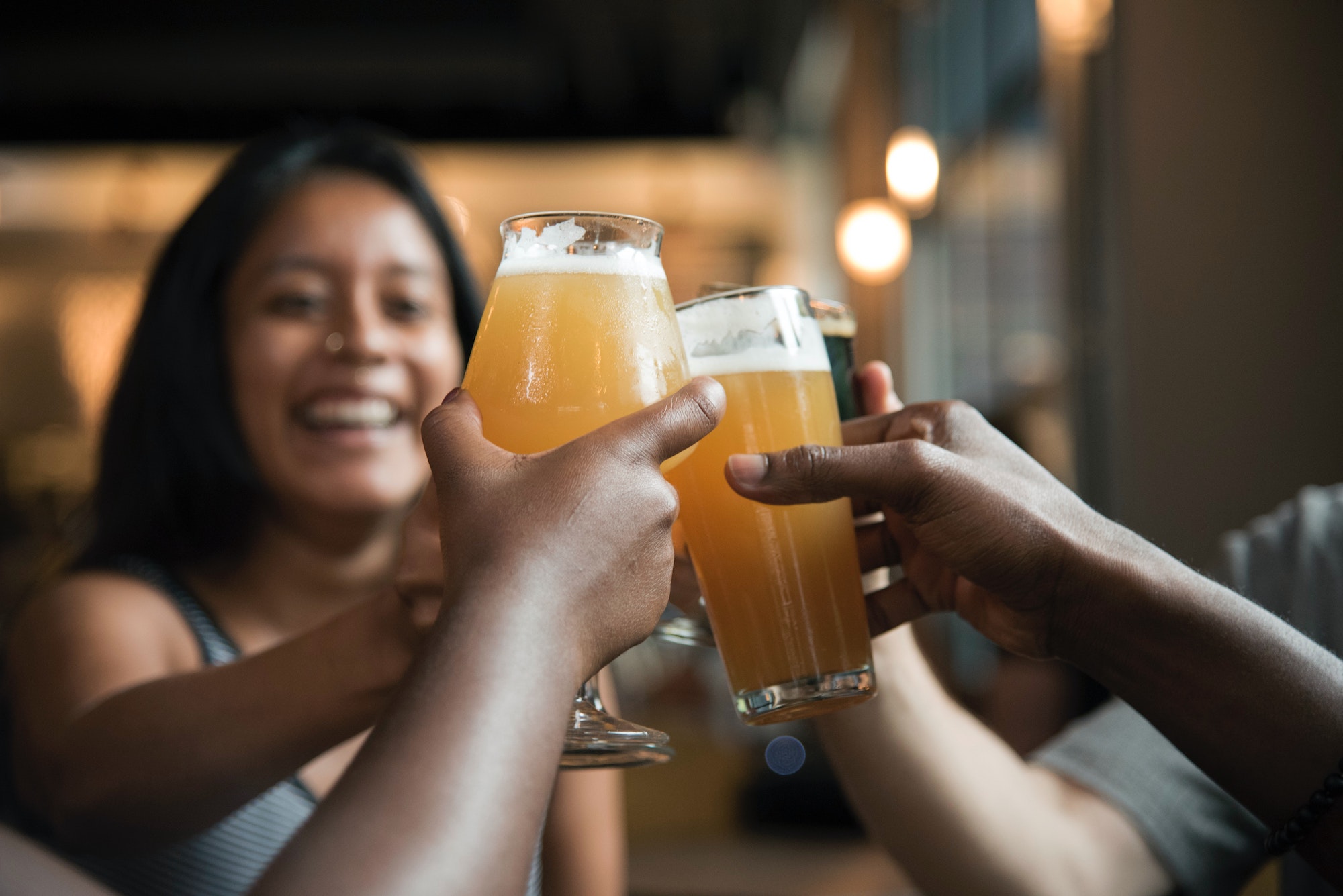 Friends with beer