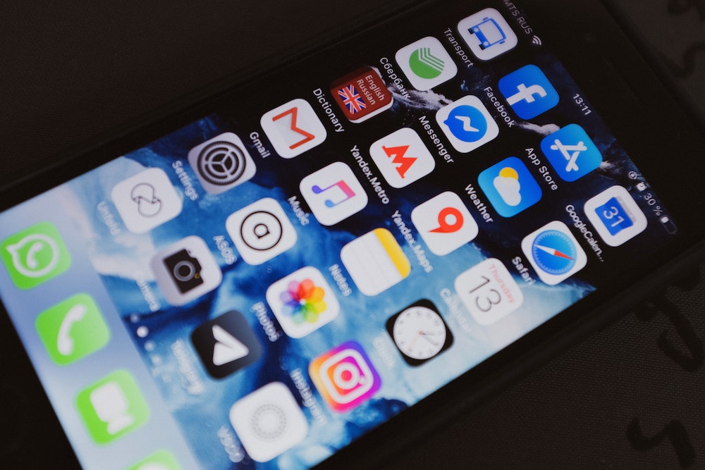 Social media on smartphone