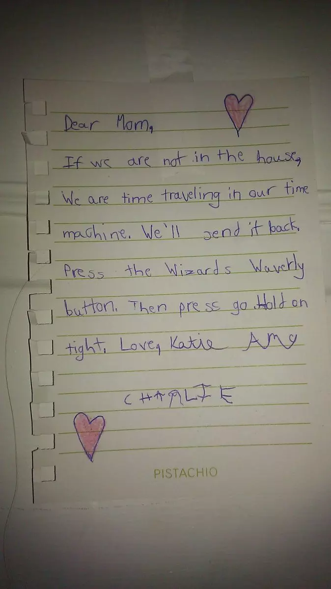 Time machine note
