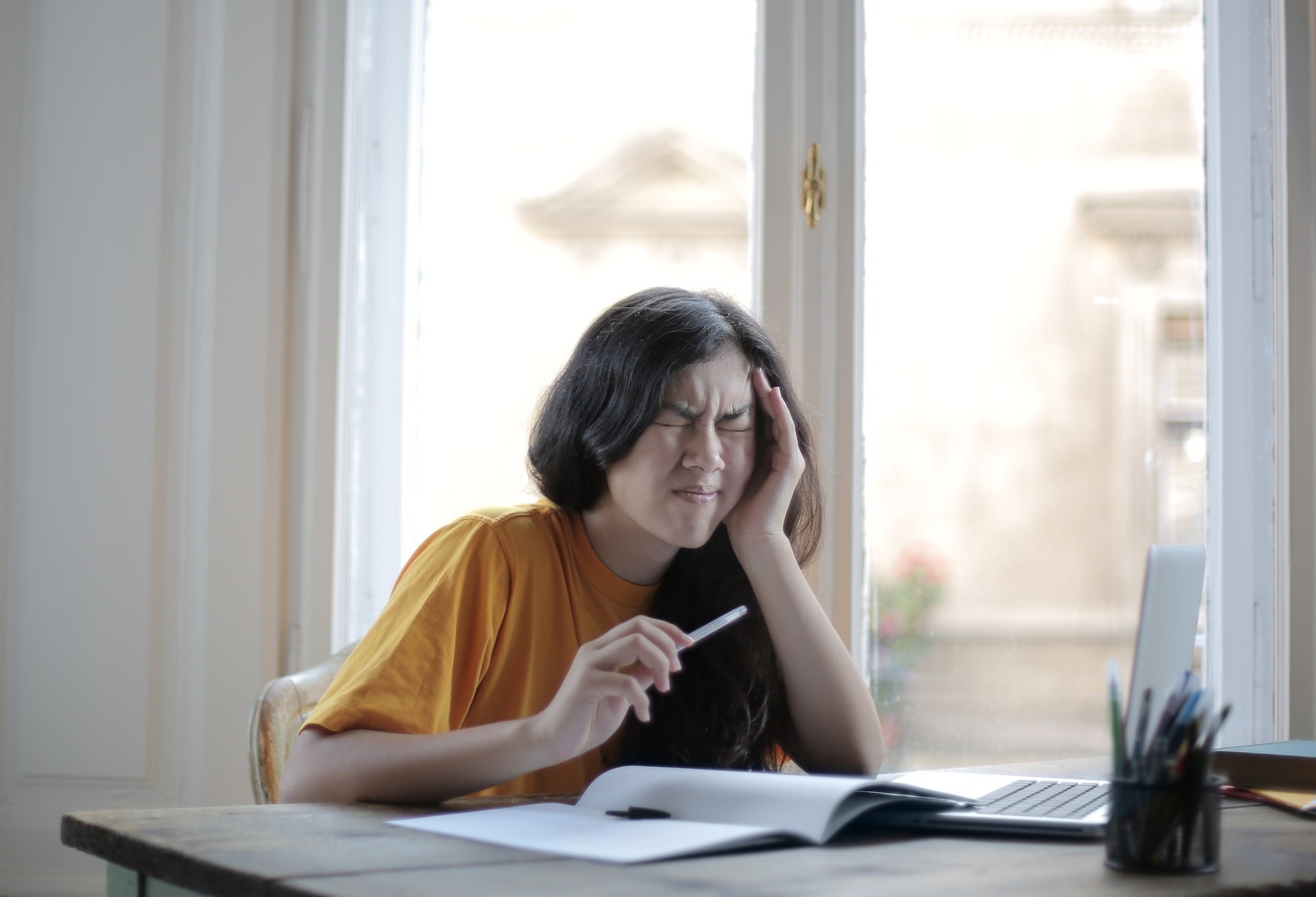 Frustrated student