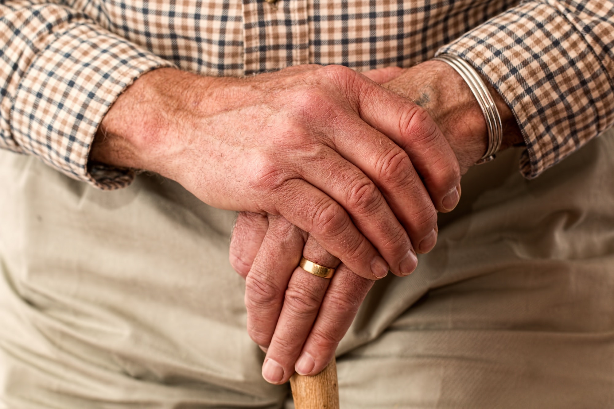 Older man's hands