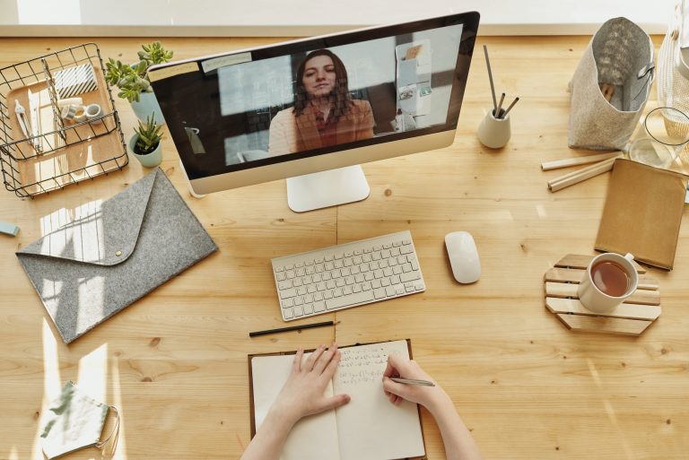 Taking notes during a video call