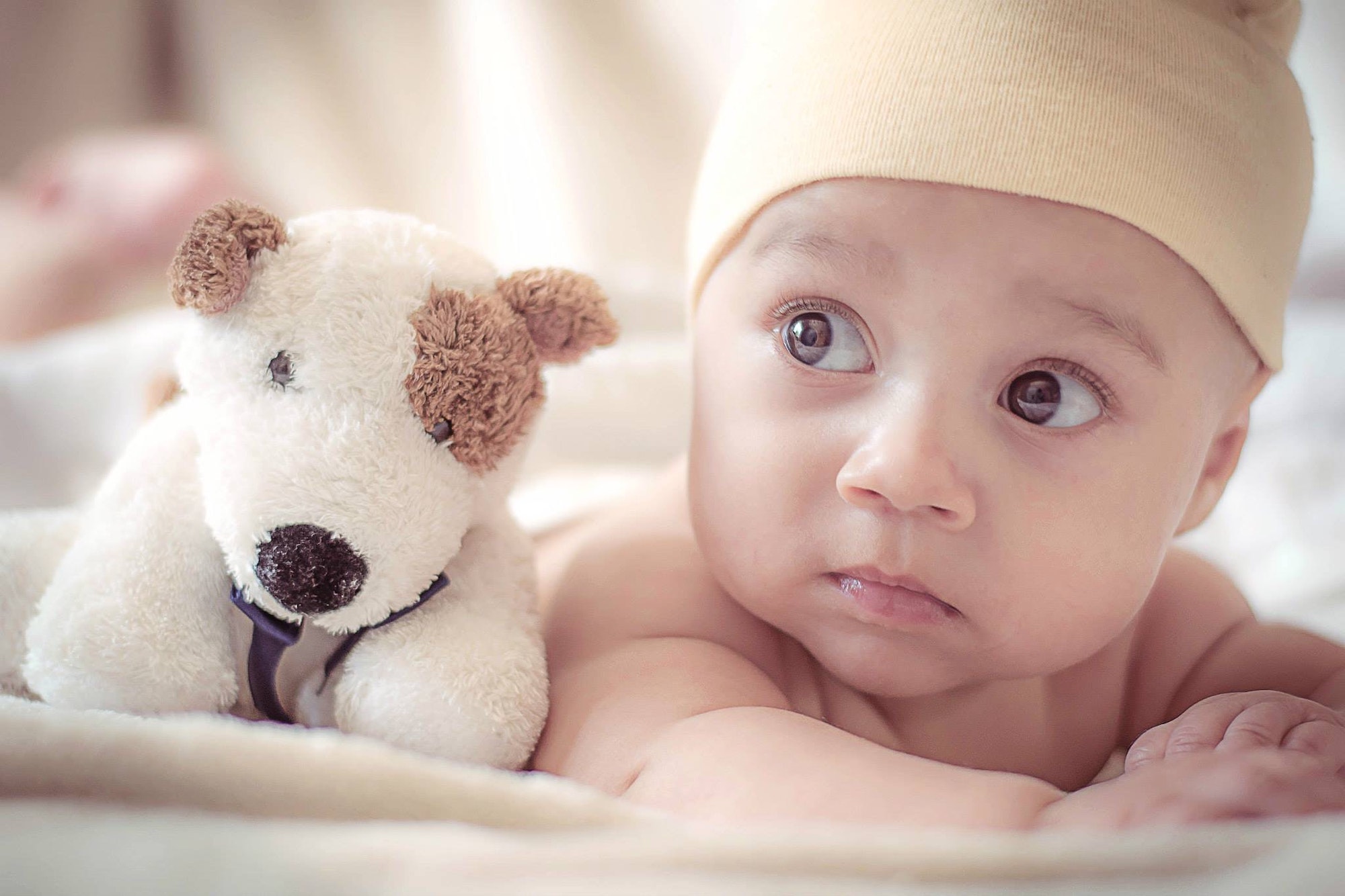 Cute baby with toy