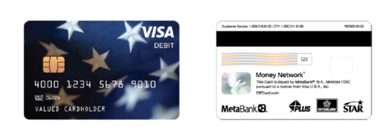 Eip debit card from meta bank
