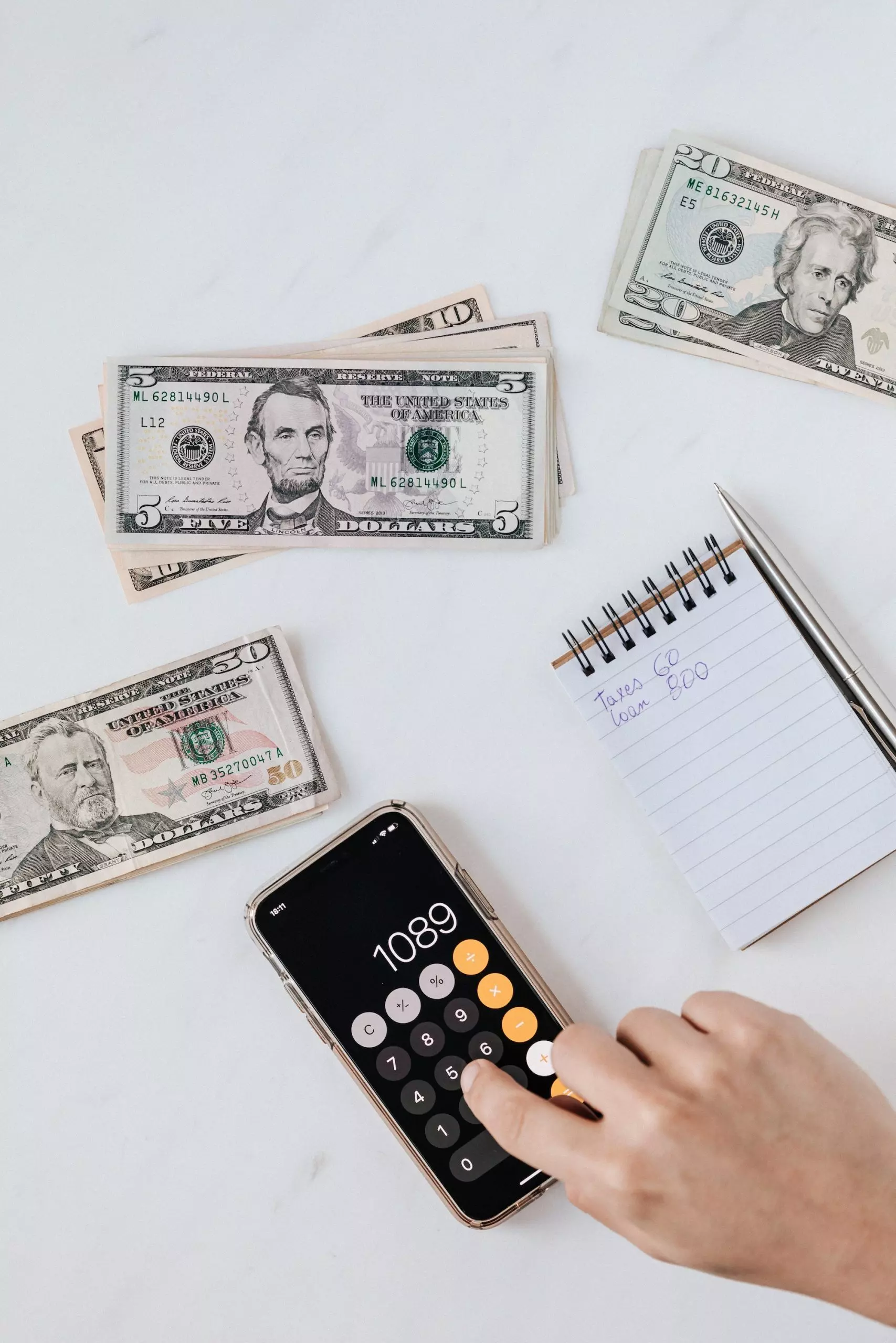calculator and money