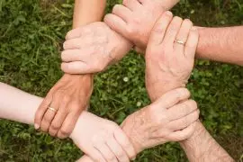 Hands in a circle