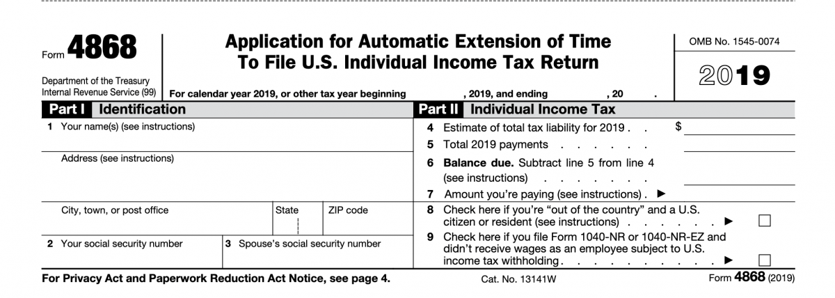 Here’s How To File For A Tax Extension In 2020 | Taxgirl # Form 4868 Parts I and II
