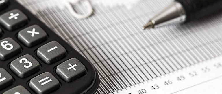 Calculator and pen