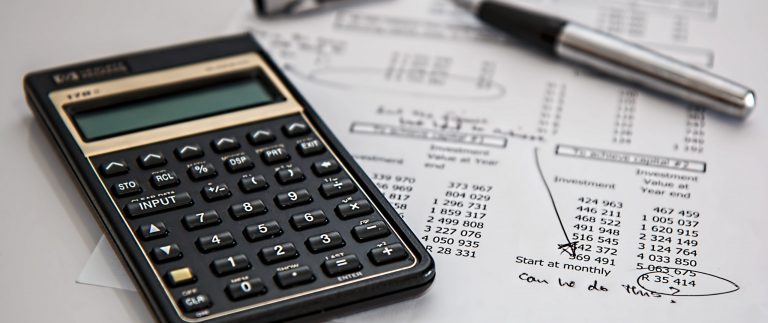 calculator and figures