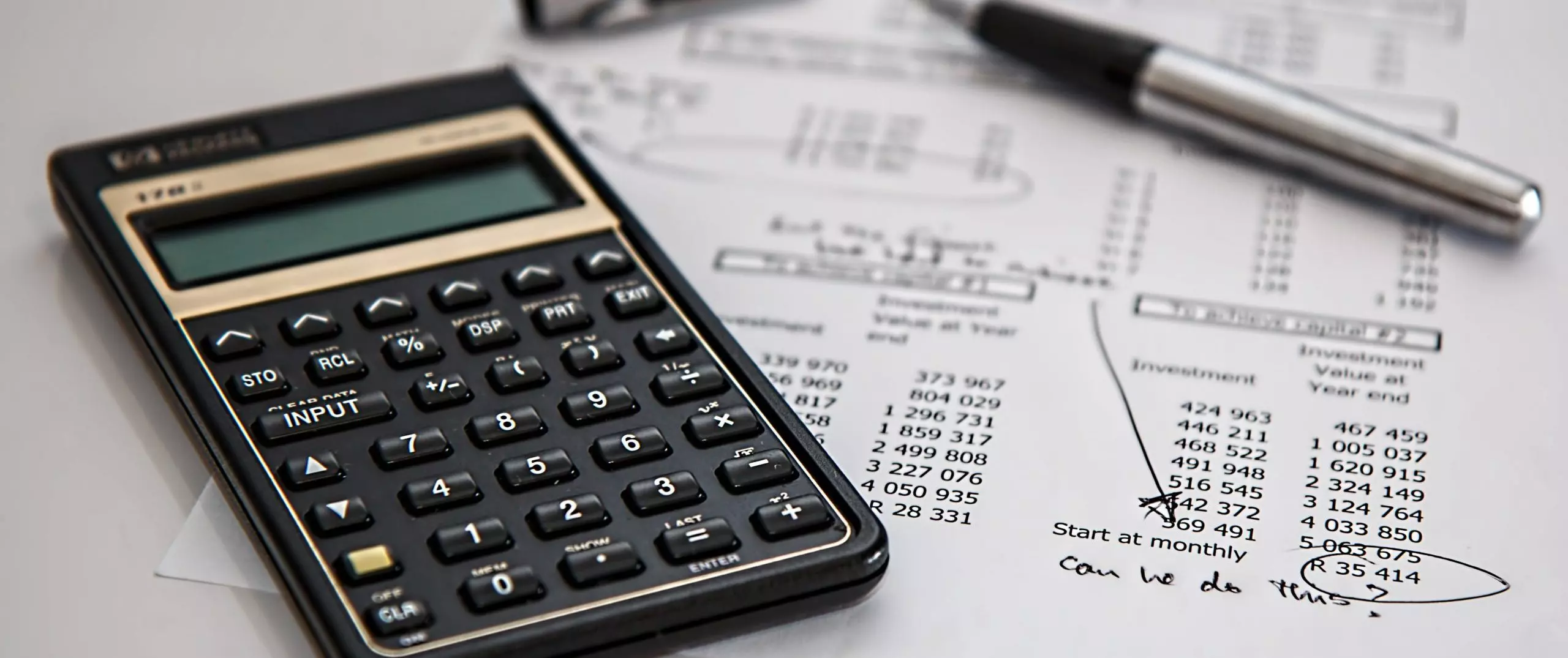 calculator and figures
