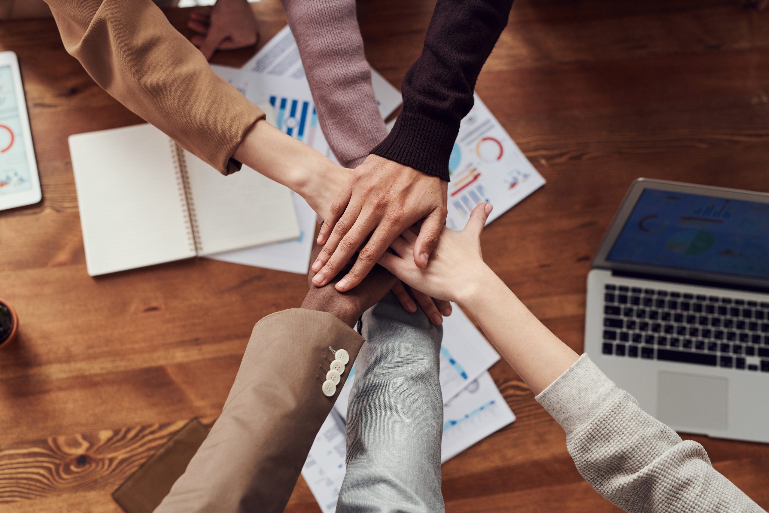 hands in for office team
