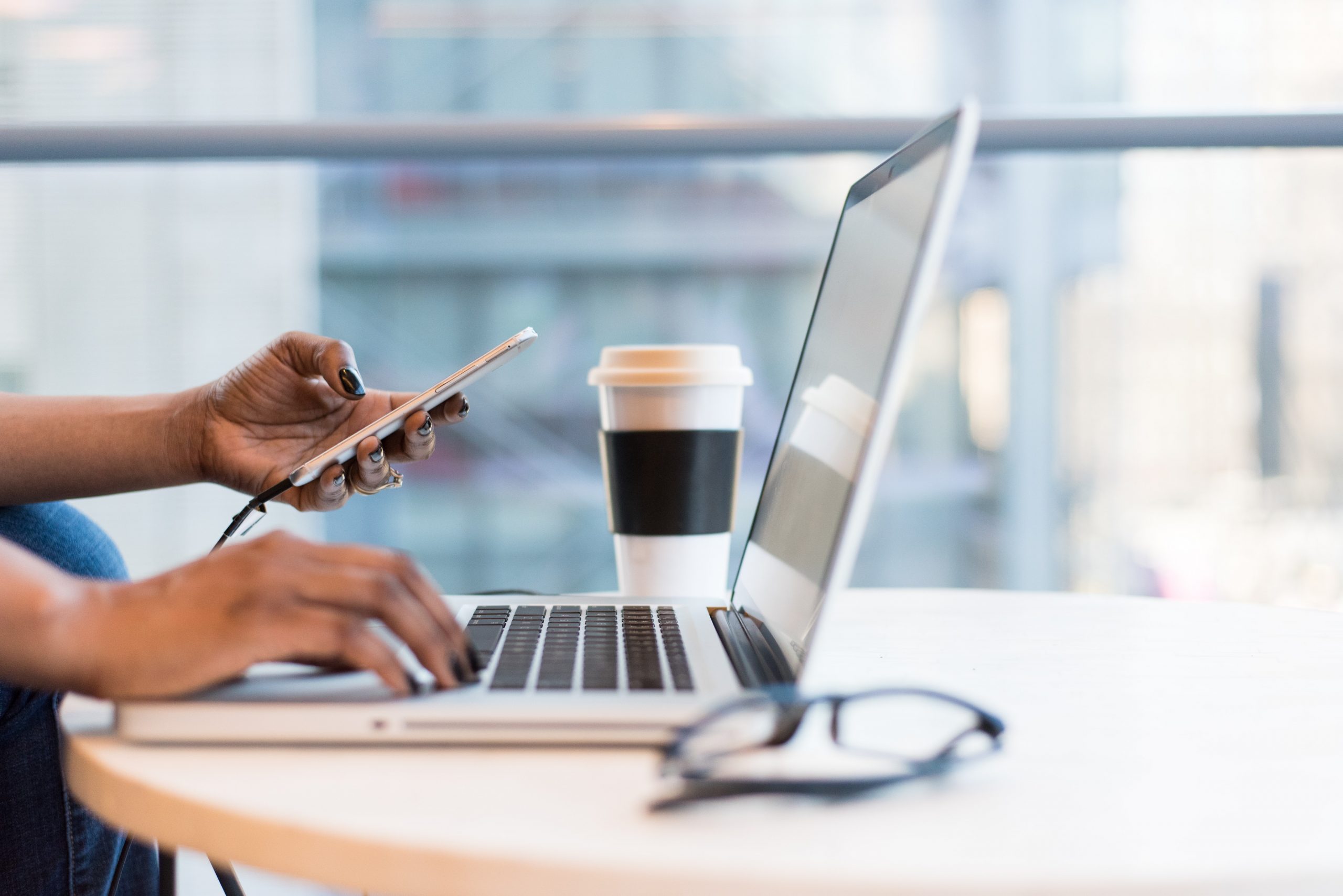 coffee and laptop