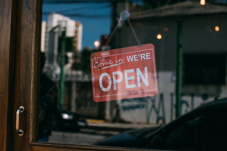 small business open sign