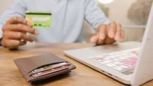 Person paying online