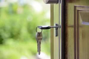 Key in door lock