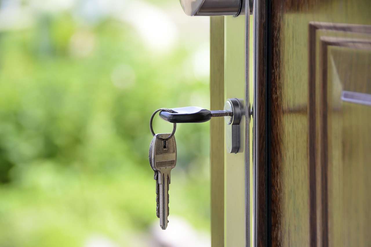 Key in door lock