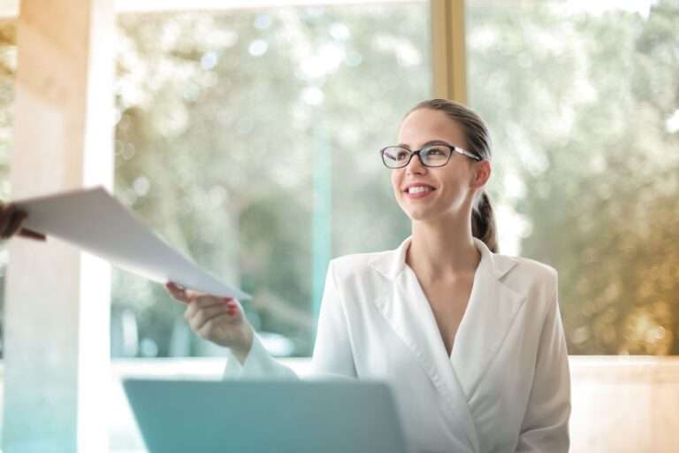 Woman at a desk