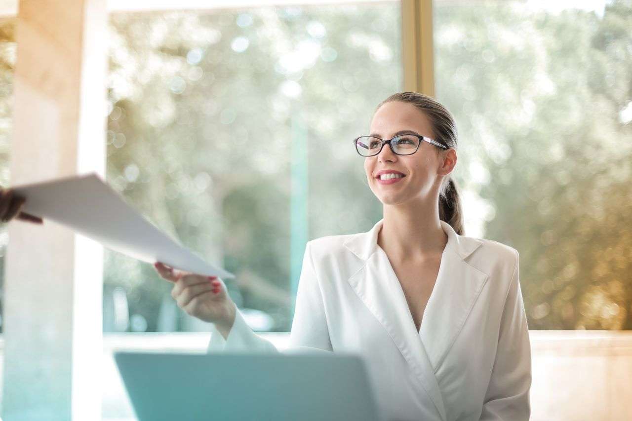 Woman at a desk