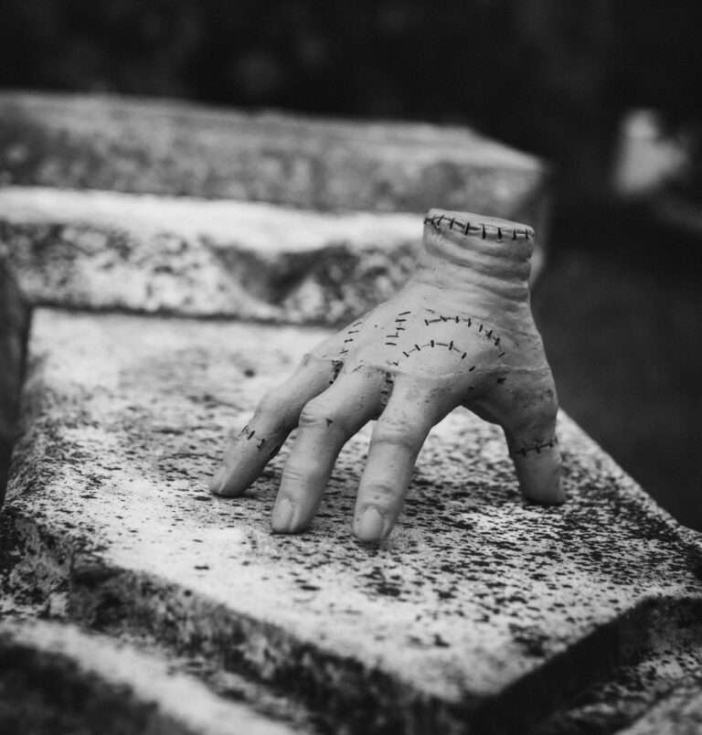 Ghost hand on a grave