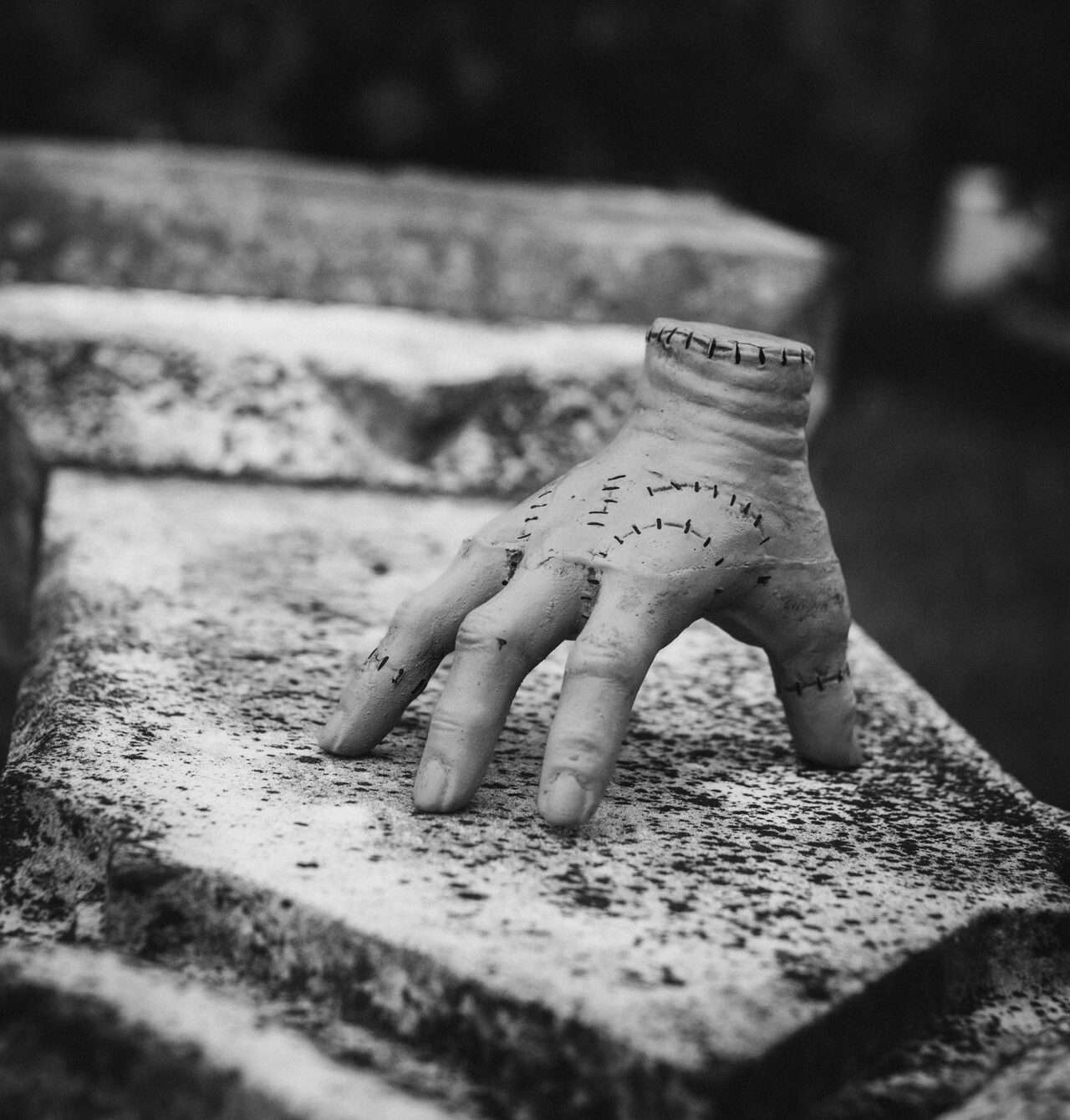 Ghost hand on a grave